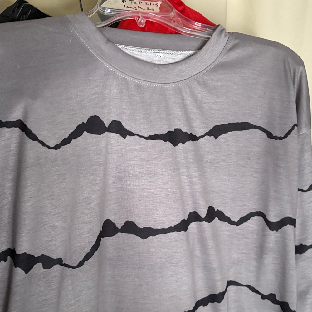 Gray Tops with black stripes!